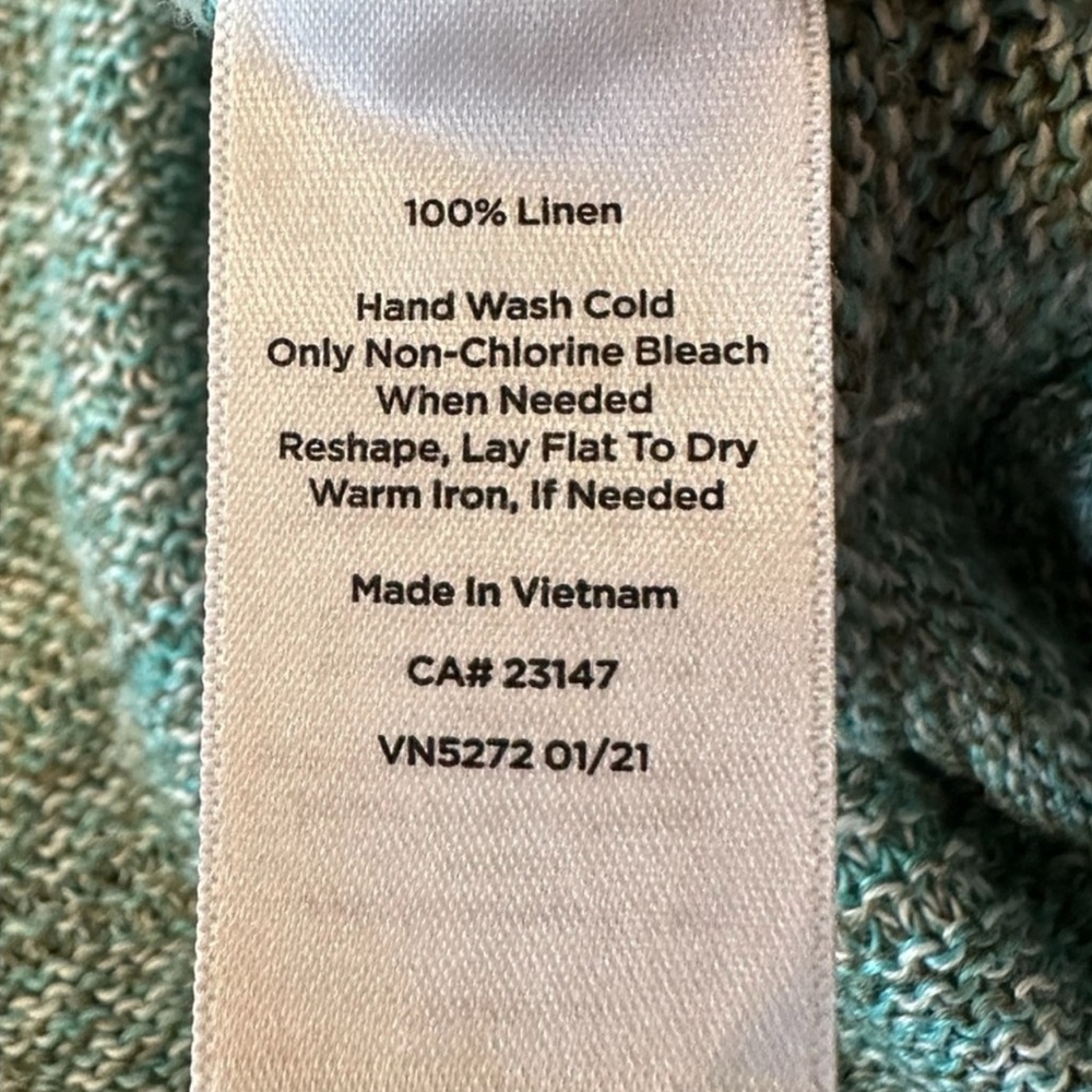 Talbot’s 100% Linen Textured Knit Sweater Cap Sleeves Sz S - Picture 4 of 4